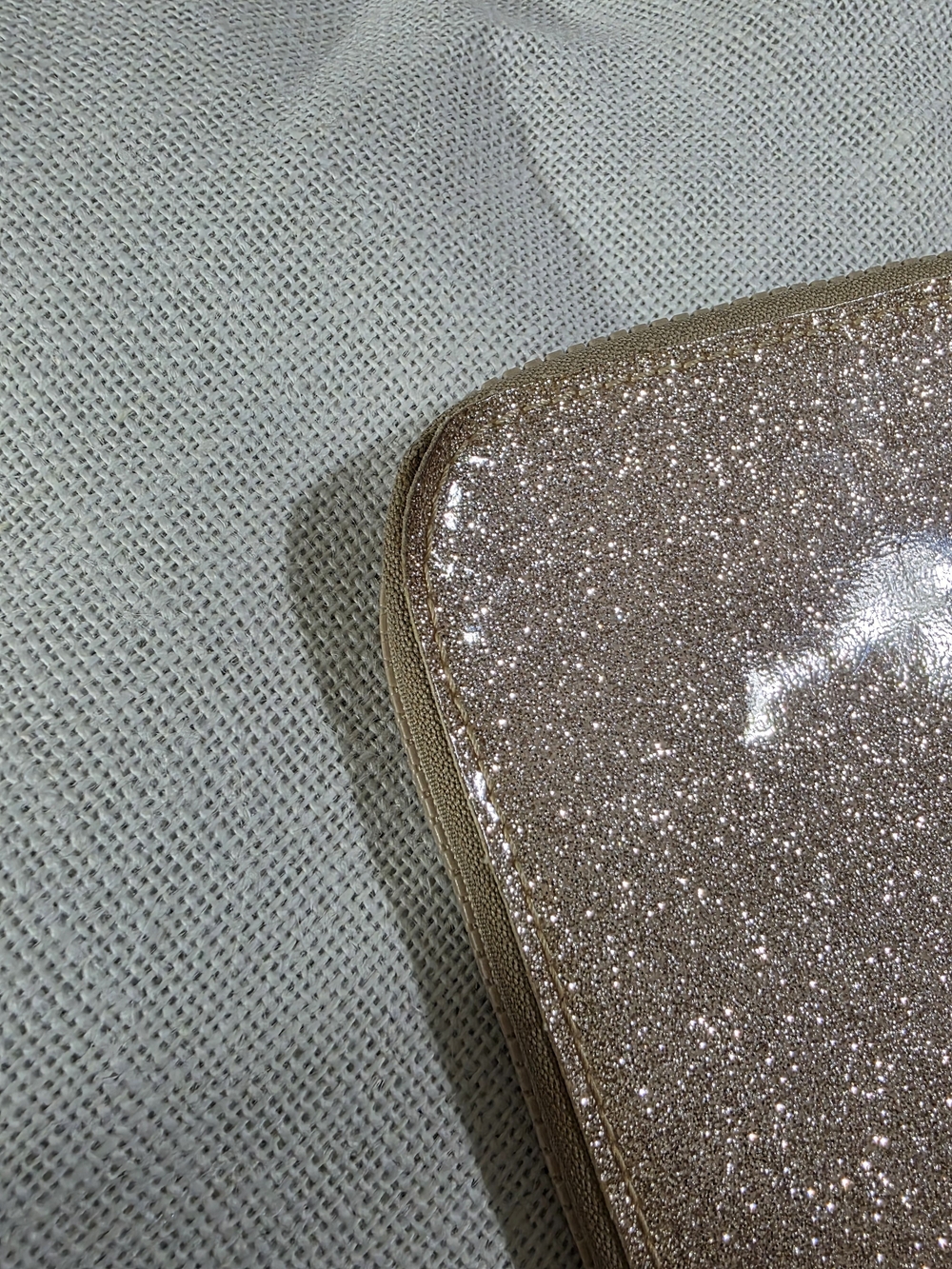 Consuela Glitter Clutch Zip Pouch Sparkle Tassel Bag - Picture 7 of 12